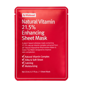 Natural Vitamin 21.5% Enhancing Sheet Mask 23ml - By Wishtrend Malaysia