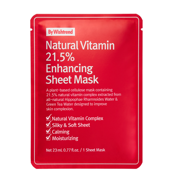 Natural Vitamin 21.5% Enhancing Sheet Mask 23ml - By Wishtrend Malaysia