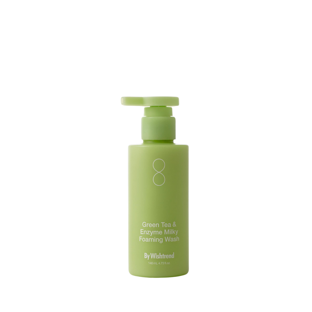 Green Tea & Enzyme Milky Foaming Wash 140ml - By Wishtrend Malaysia