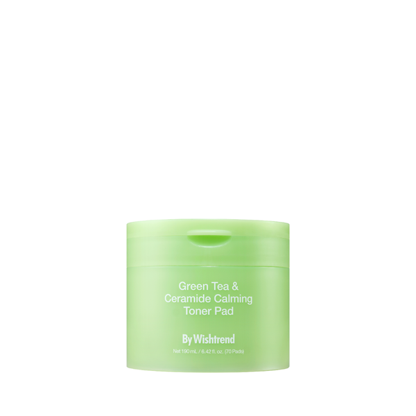 Green Tea & Ceramide Calming Toner Pad 190ml 70 pads - By Wishtrend Malaysia