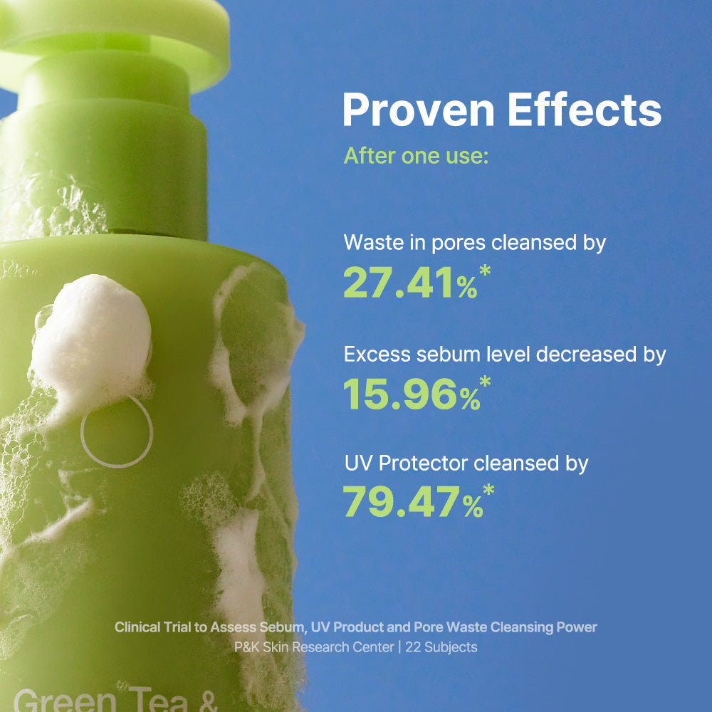 Green Tea & Enzyme Milky Foaming Wash 140ml - By Wishtrend Malaysia