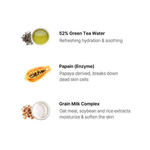 Green Tea & Enzyme Milky Foaming Wash 140ml - By Wishtrend Malaysia