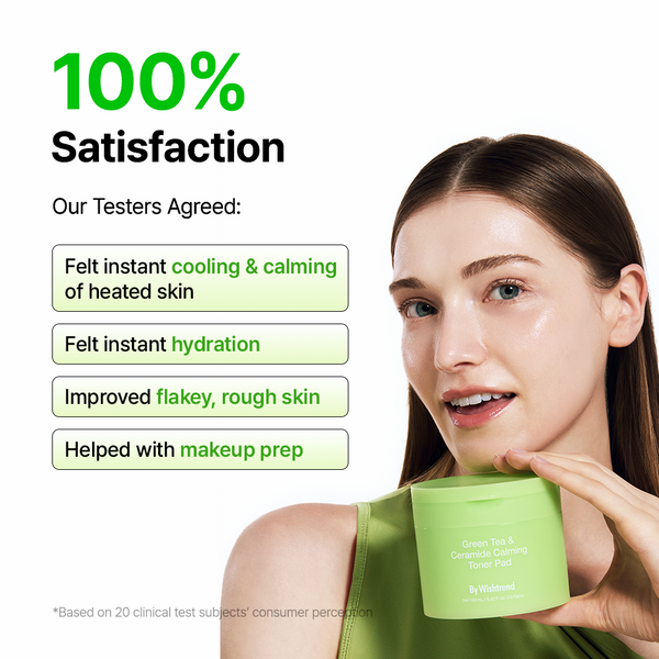 Green Tea & Ceramide Calming Toner Pad 190ml 70 pads - By Wishtrend Malaysia