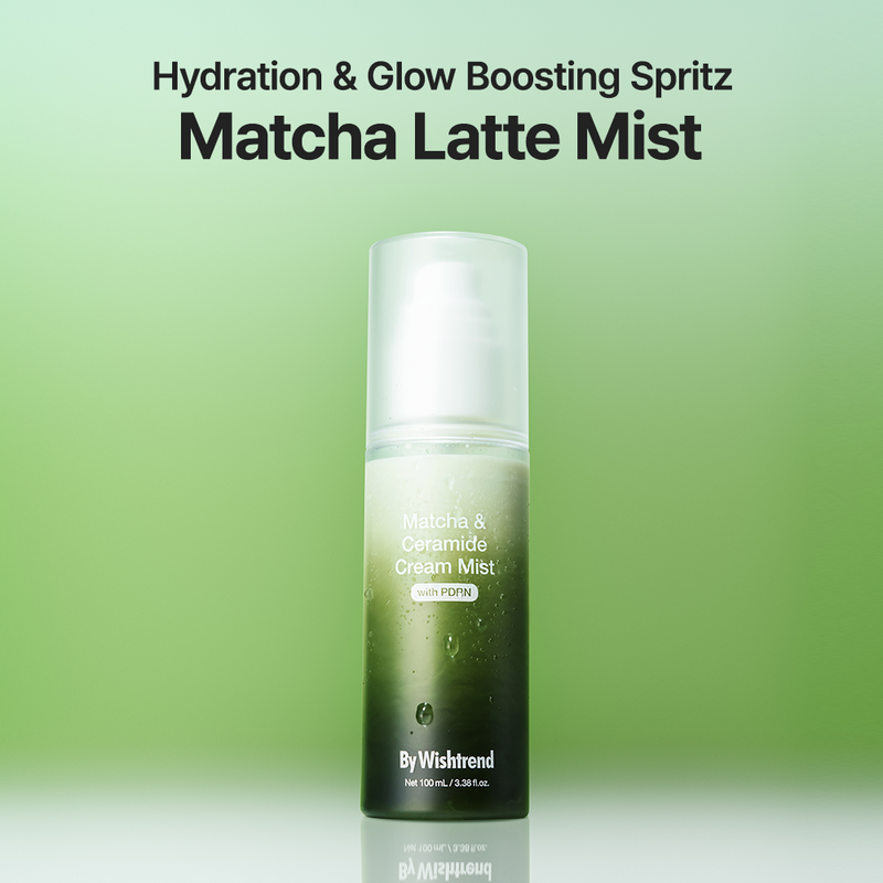Matcha & Ceramide Cream Mist 100ml for Instant Hydration & Glow - By Wishtrend Malaysia